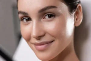 Mujer joven de 25 años sonriendo con piel tersa, ilustrando los resultados naturales del Botox preventivo